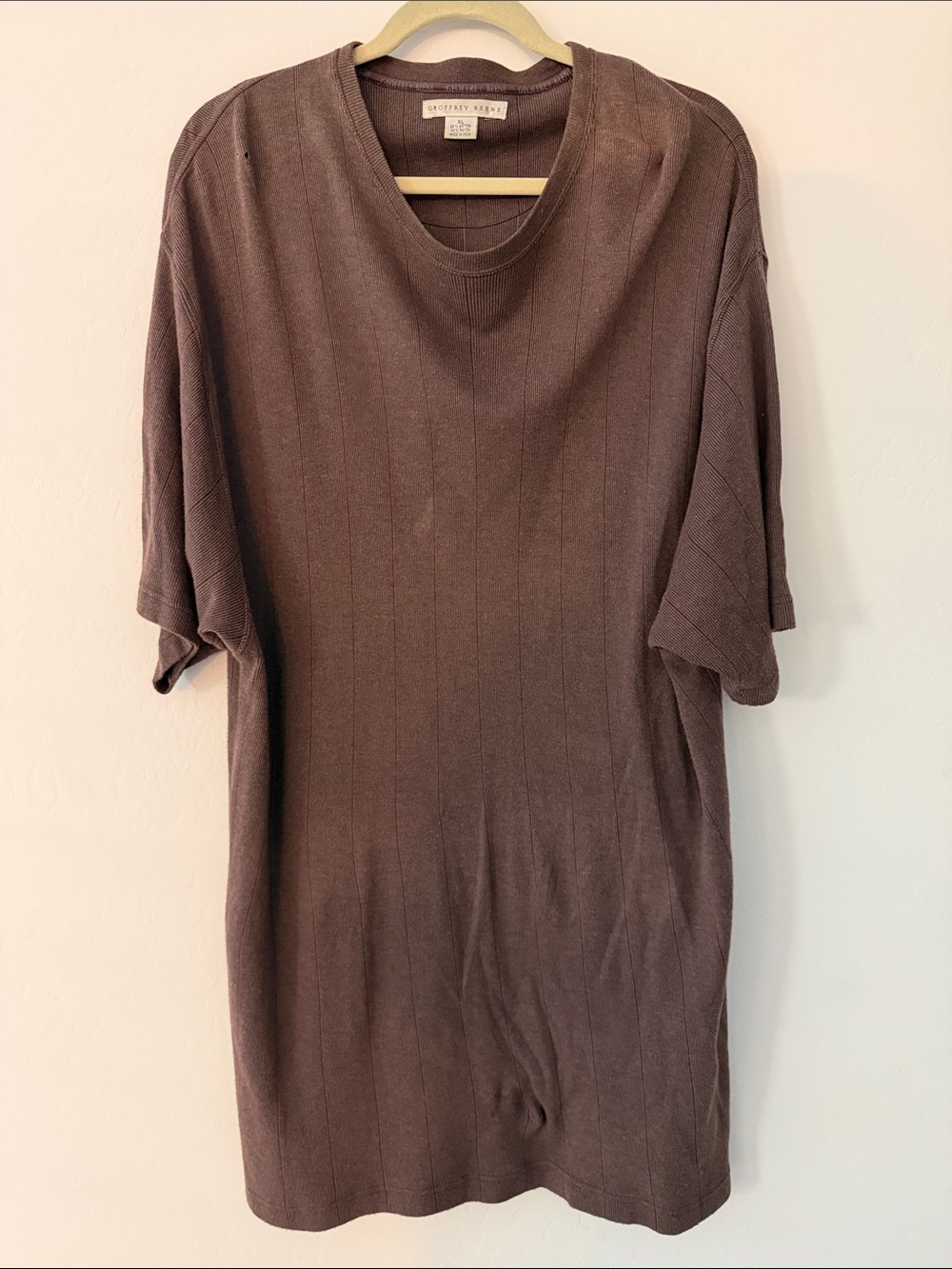 Geoffrey Beene Men's Brown Short-Sleeve Knit Shirt